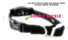 Sparky Pet Co double buckle closure delivers secure fit for active dogs.