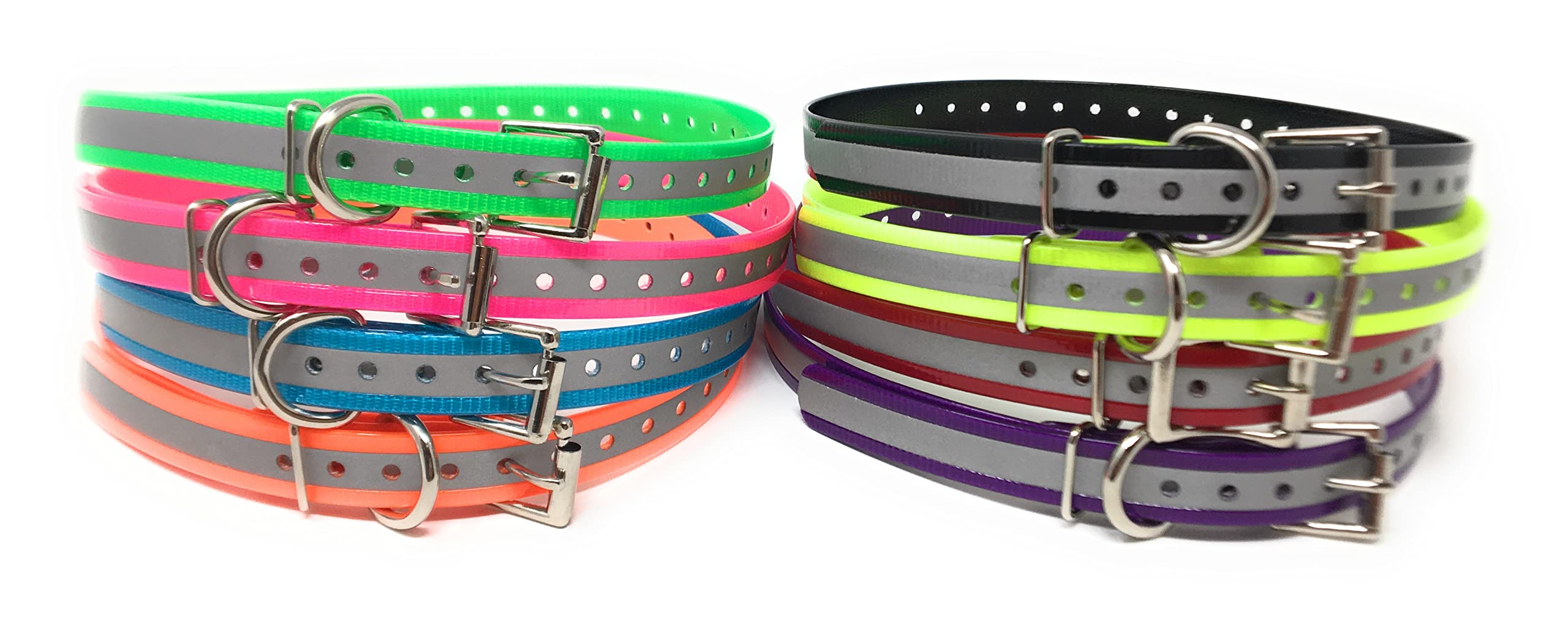 Sparky Pet Co 28-inch adjustable strap with holes for secure fit.