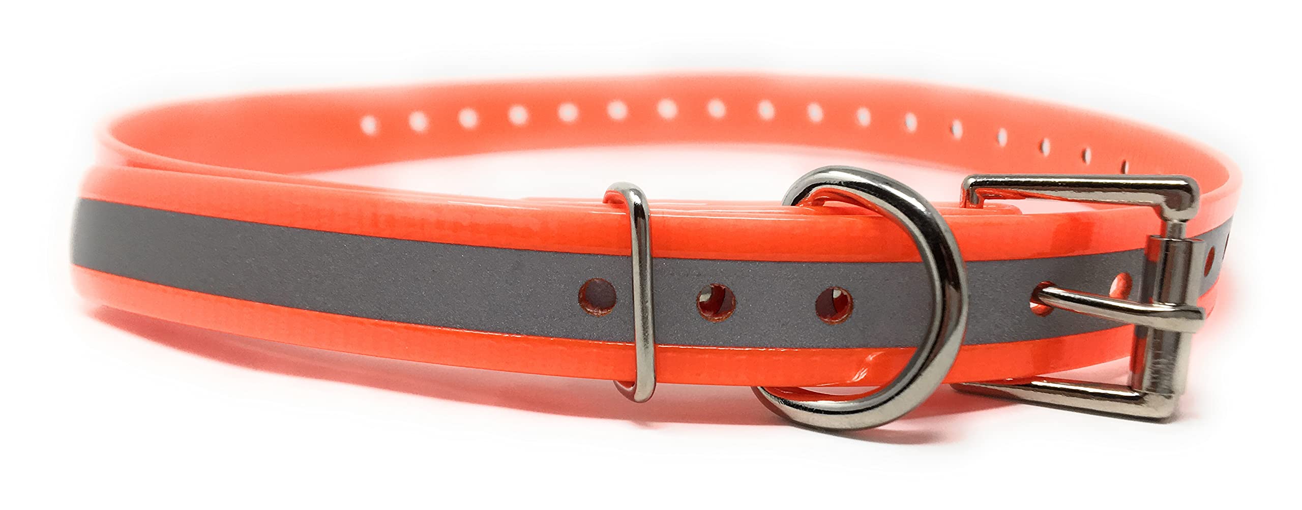 Sparky Pet Co replacement strap shown on a dog for quick collar swaps during training.