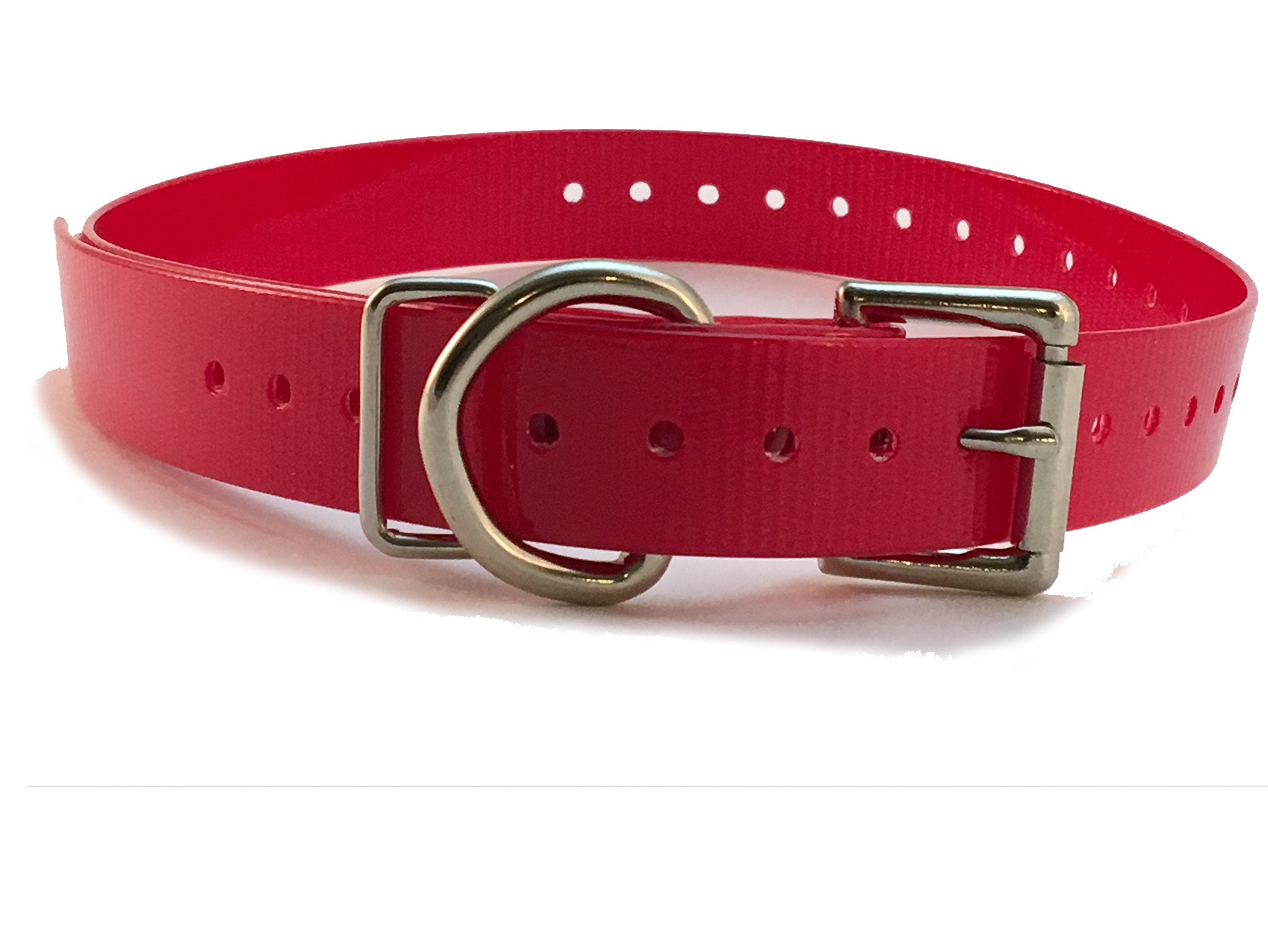 Sparky Pet Co solid red replacement strap for Dogtra collars, durable and adjustable for training