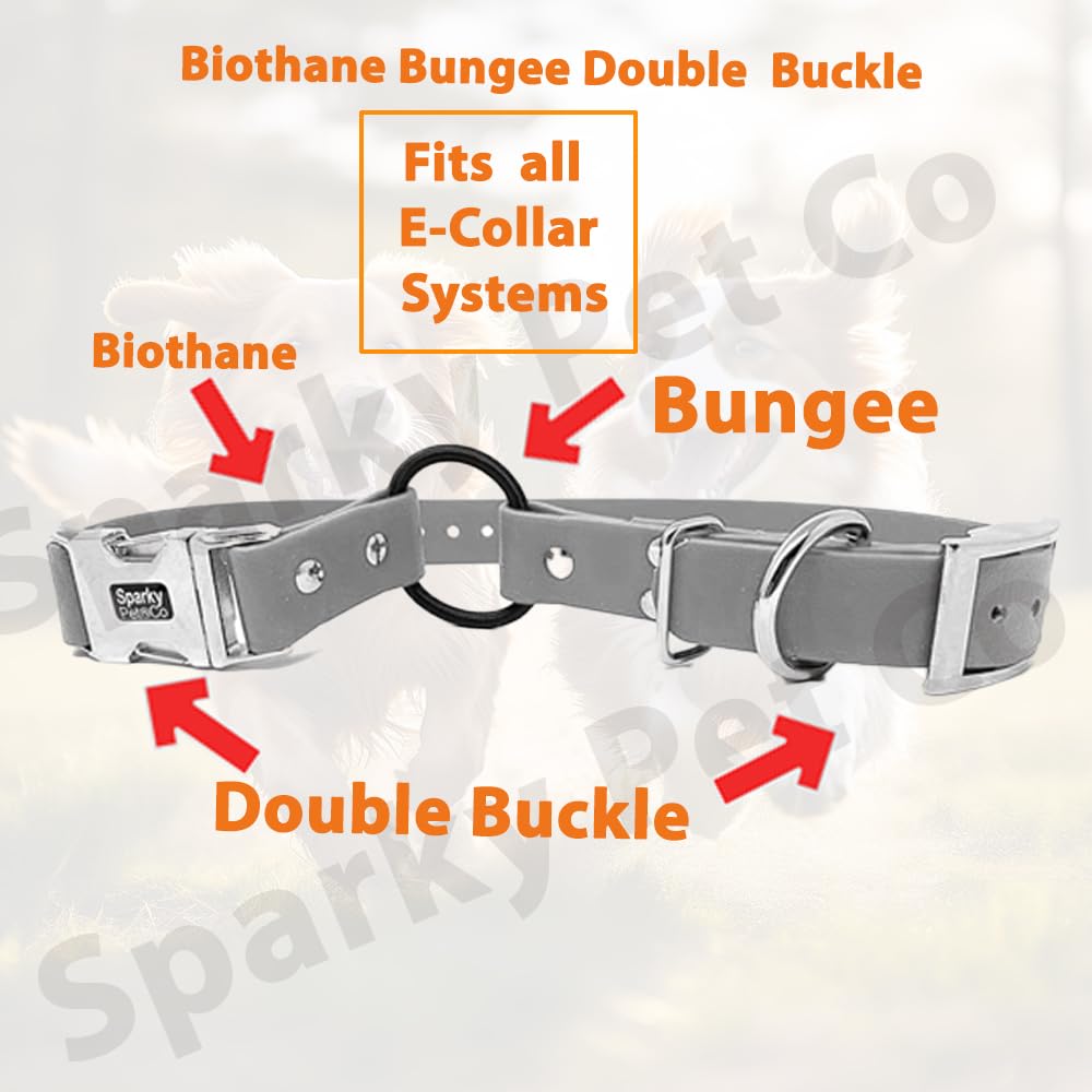 Sparky Pet Co waterproof Biothane material stands up to rain, mud, and outdoor adventures