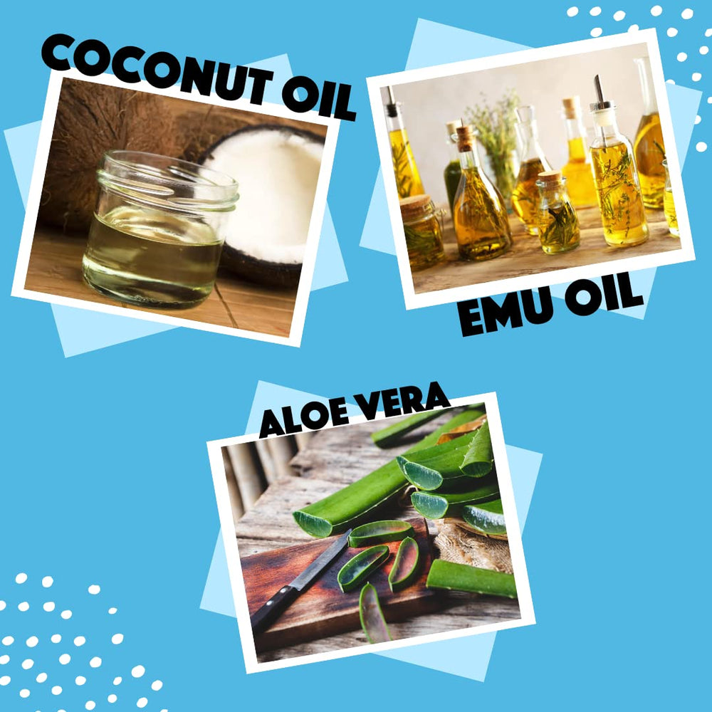 Speak Pet Products foamy lather close-up emphasizing coconut oil and aloe vera benefits.