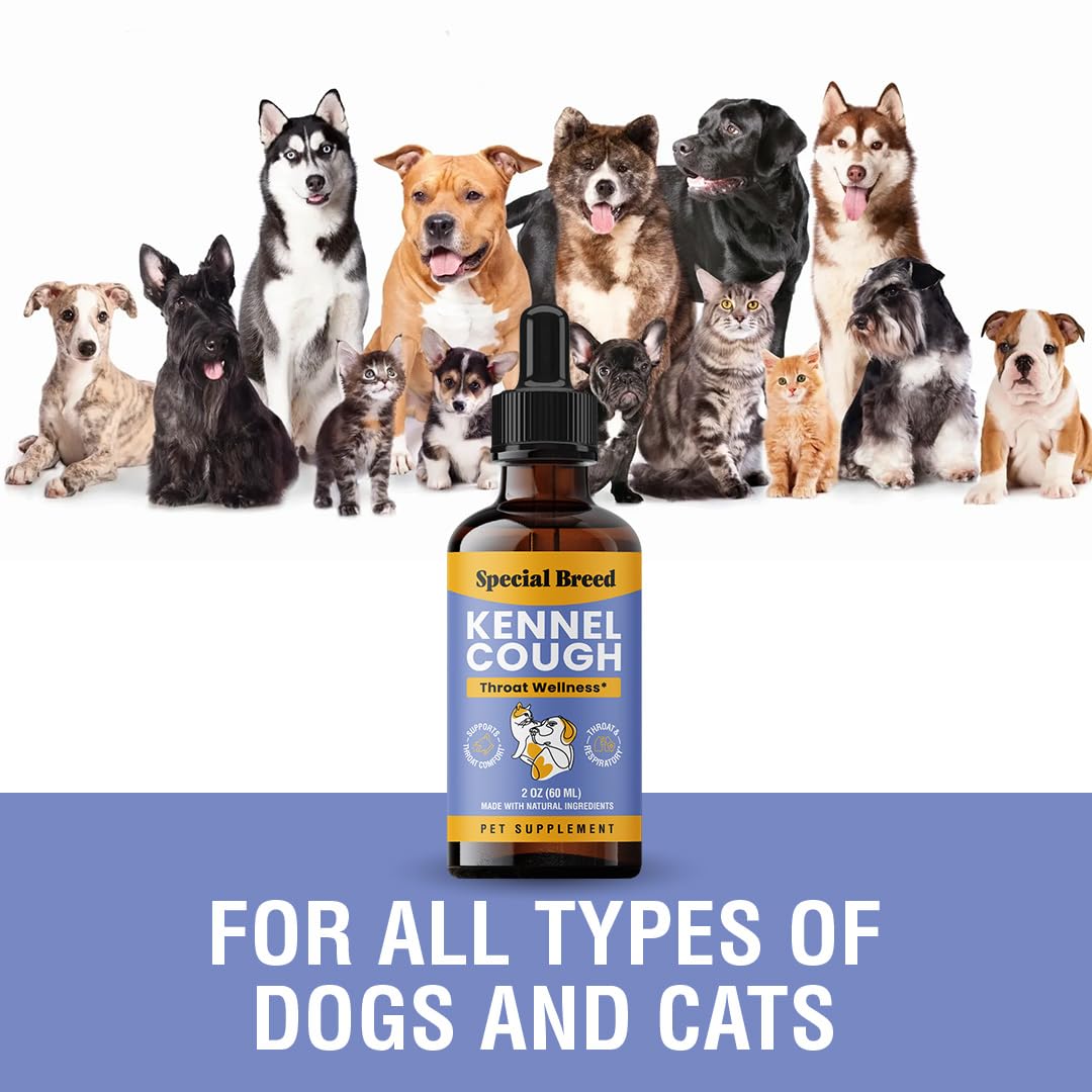 Special Breed cough support label highlights USA-made safety and quality.