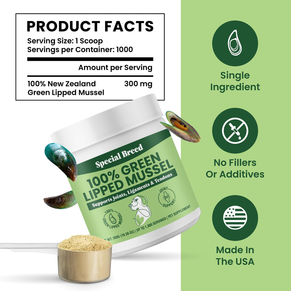 Special Breed Green Lipped Mussel Powder New Zealand origin emphasizes pristine waters