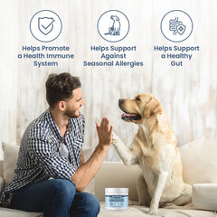 Special Breed immunity-support pet bowl with colostrum for dogs and cats