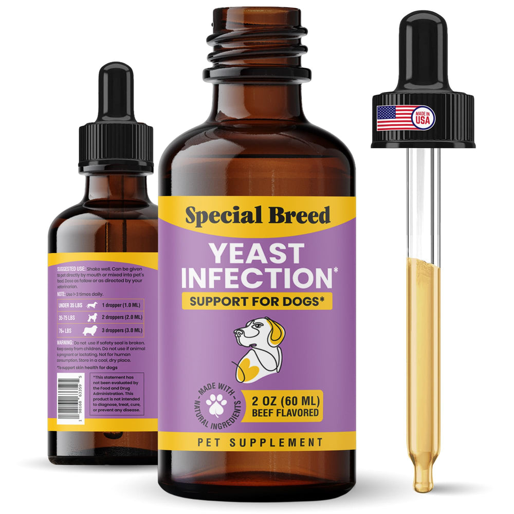 Special Breed yeast-treatment dog bottle front for easy, gentle application