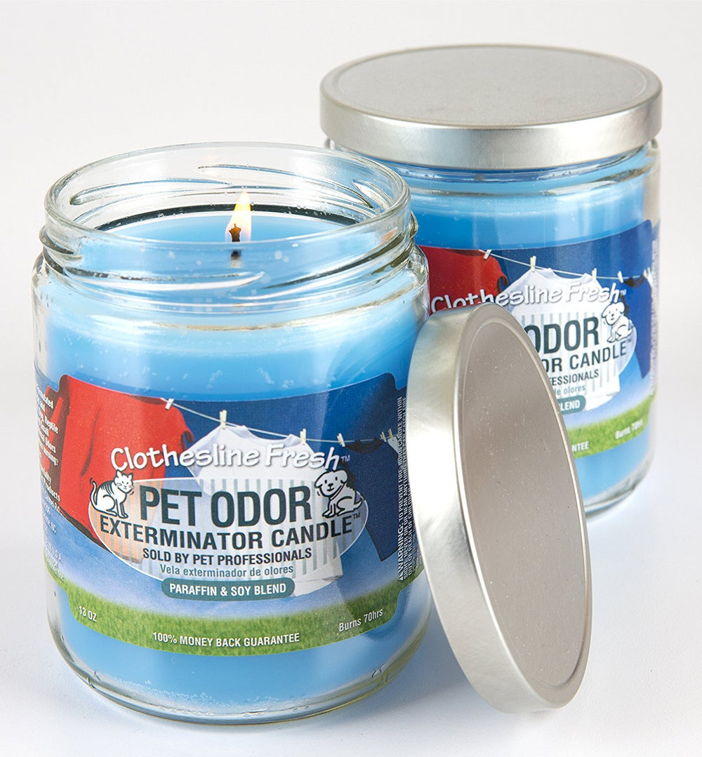 SPECIALTY PET PRODUCTS Clothesline Fresh candle colors illustrate a vibrant home ambiance.