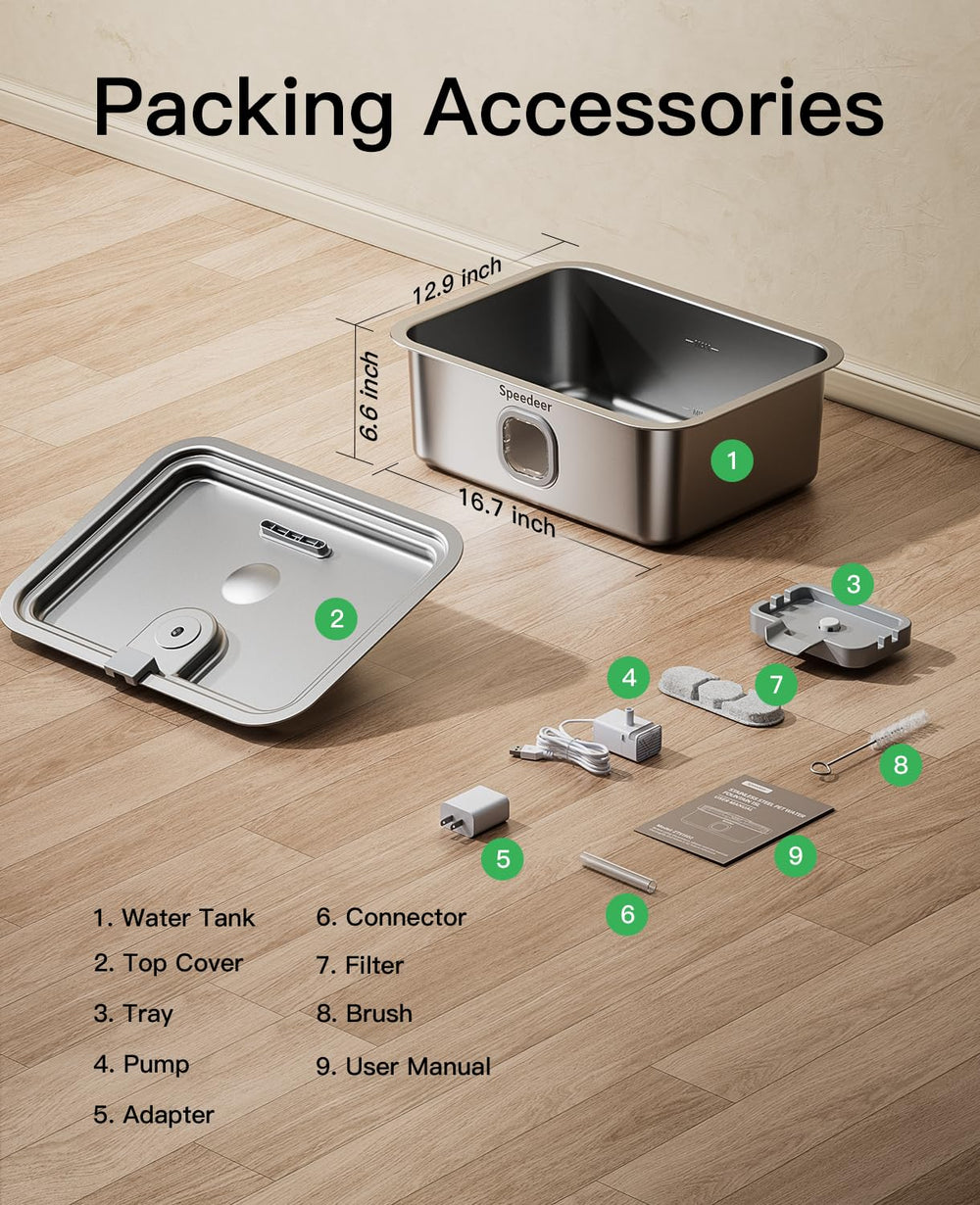 Speedeer support-access image points to responsive customer care and replacement filters.