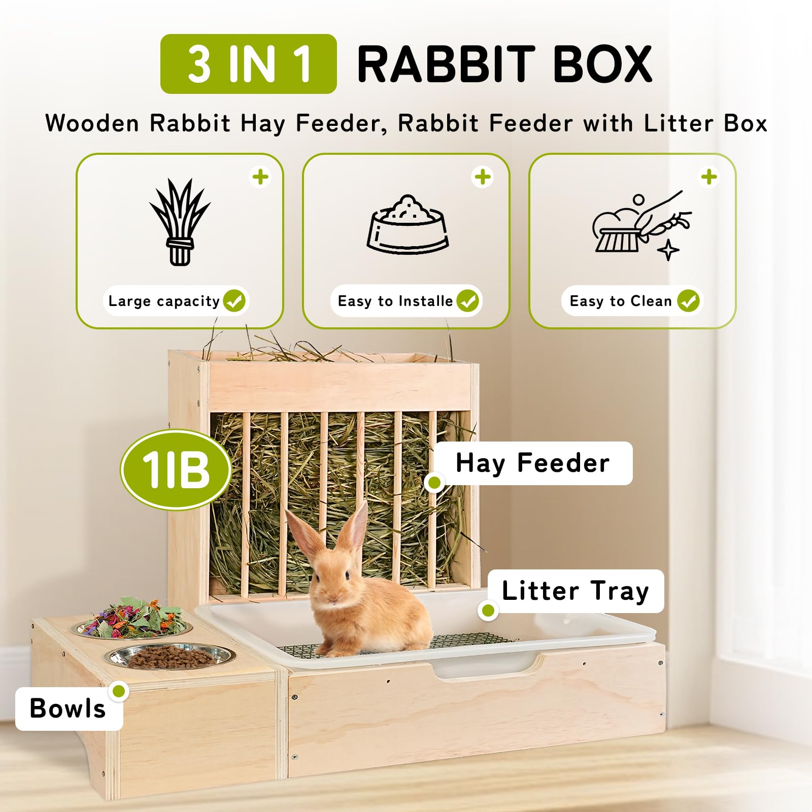SPEETH multi-pet design suits rabbits, guinea pigs, ferrets, and more for shared habitats.
