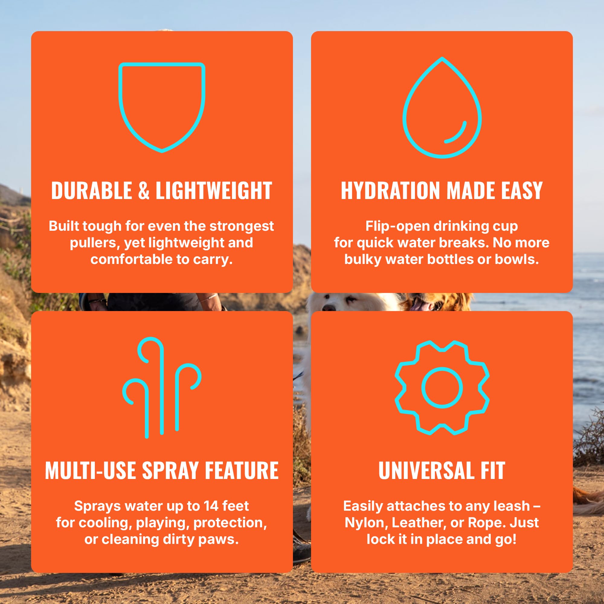 Spleash food-safe materials ensure safe hydration on the go.