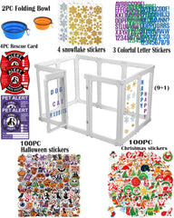 SPOODOR acrylic dog playpen ten panels arranged for compact living room setup