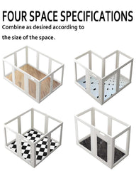 SPOODOR acrylic dog playpen transparent vision enables easy monitoring