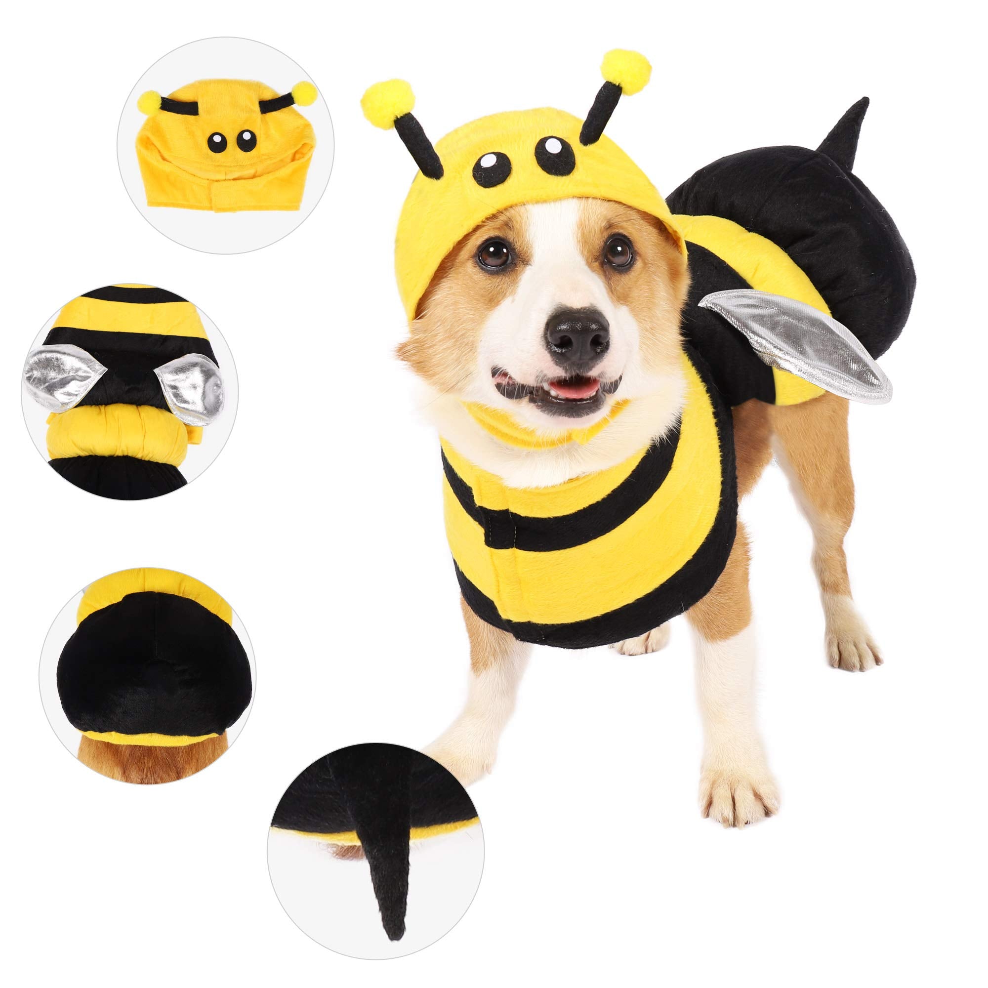 Spooktacular Creations bee antennae headband with yellow pom-poms adds playful detail.