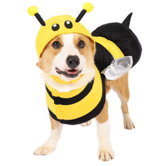 Spooktacular Creations pet dog bee costume with stripes for adorable Halloween dress-up moments.