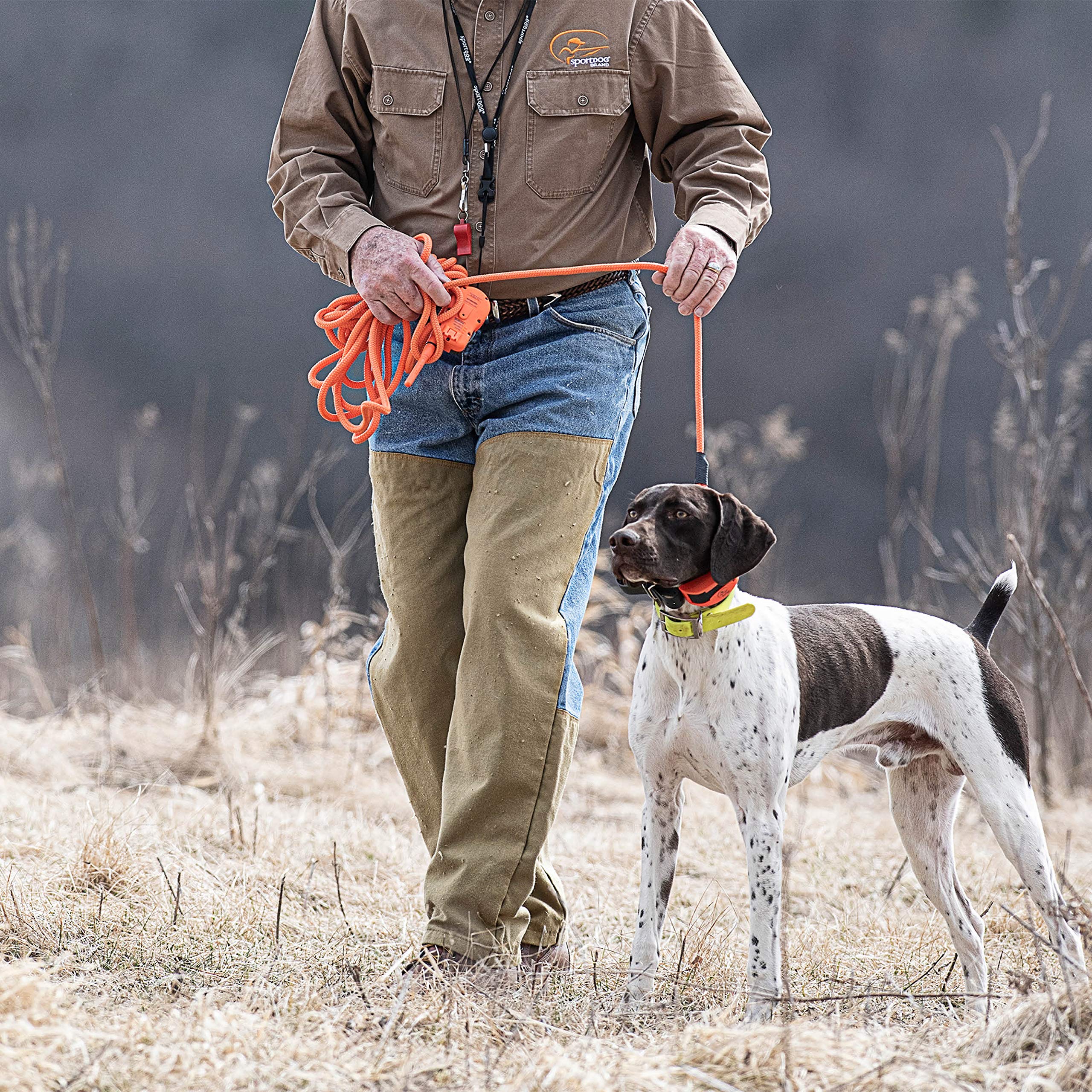 SportDOG brass snap provides a secure connection during rugged training.