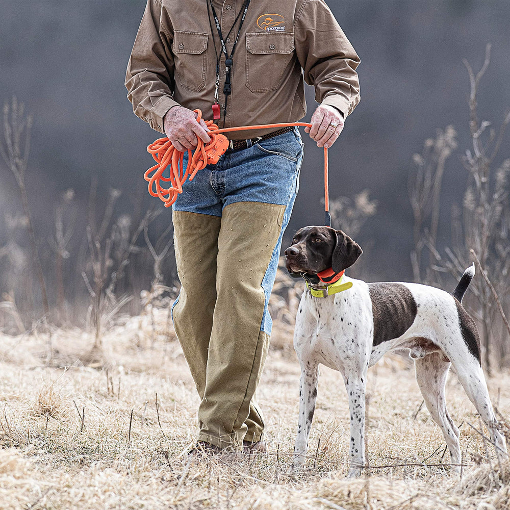 SportDOG brass snap provides a secure connection during rugged training.