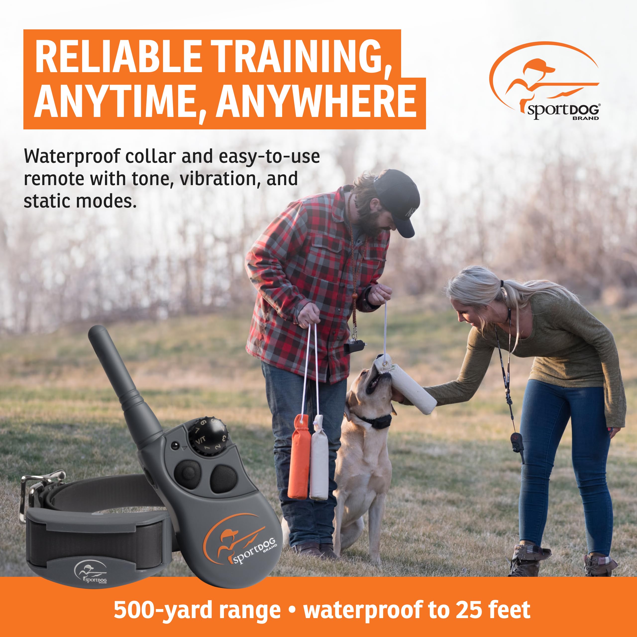 SportDOG FieldTrainer 425X remote—easy-press design for quick control