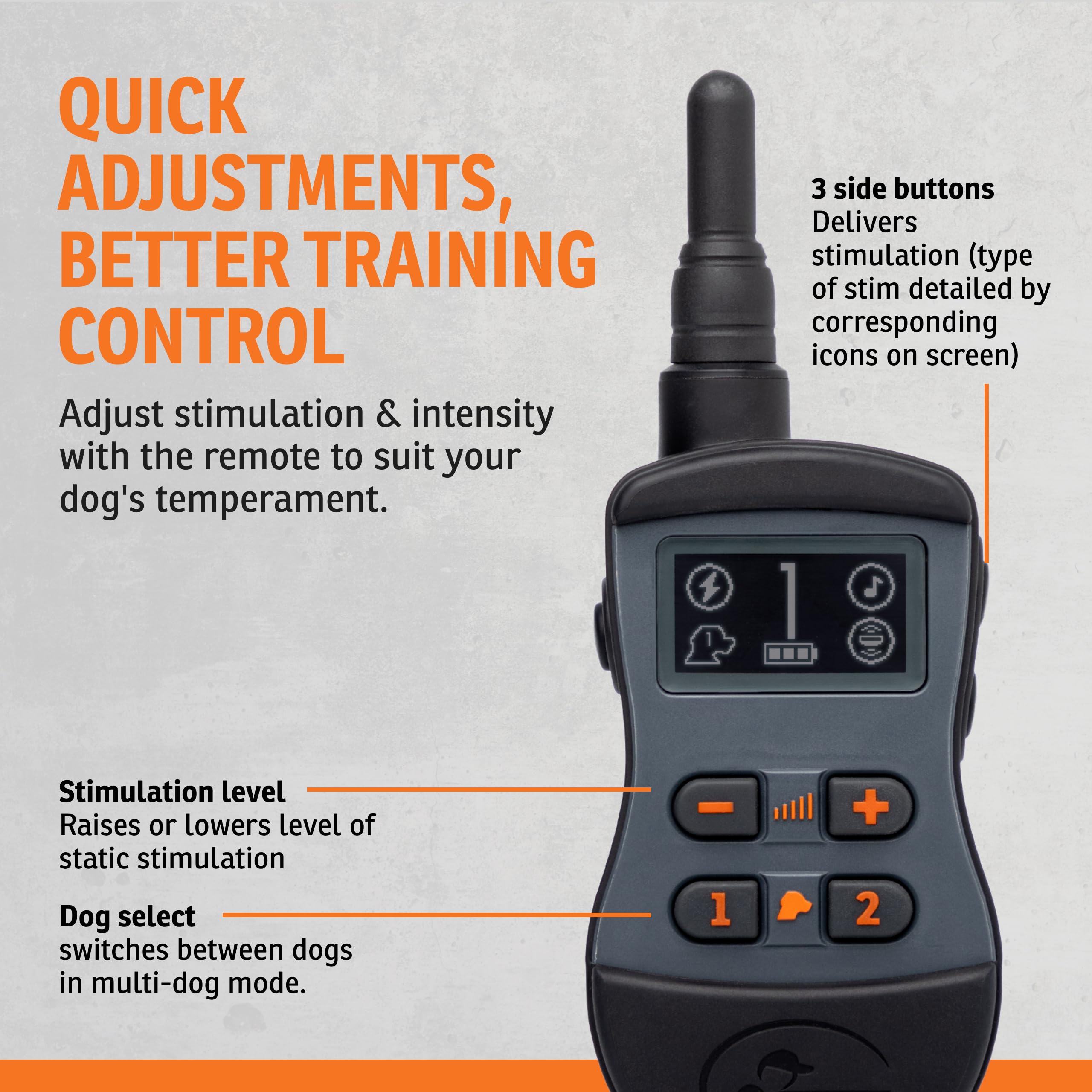 SportDOG SportTrainer 575 DryTek waterproof badge shows submersible protection up to 25 feet.