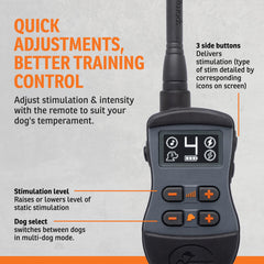 SportDOG SportTrainer DryTek waterproof design handles mud, rain, and water work.