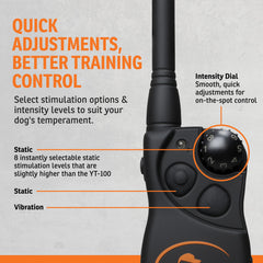 SportDOG YardTrainer 100S waterproof DryTek design ready for wet use.