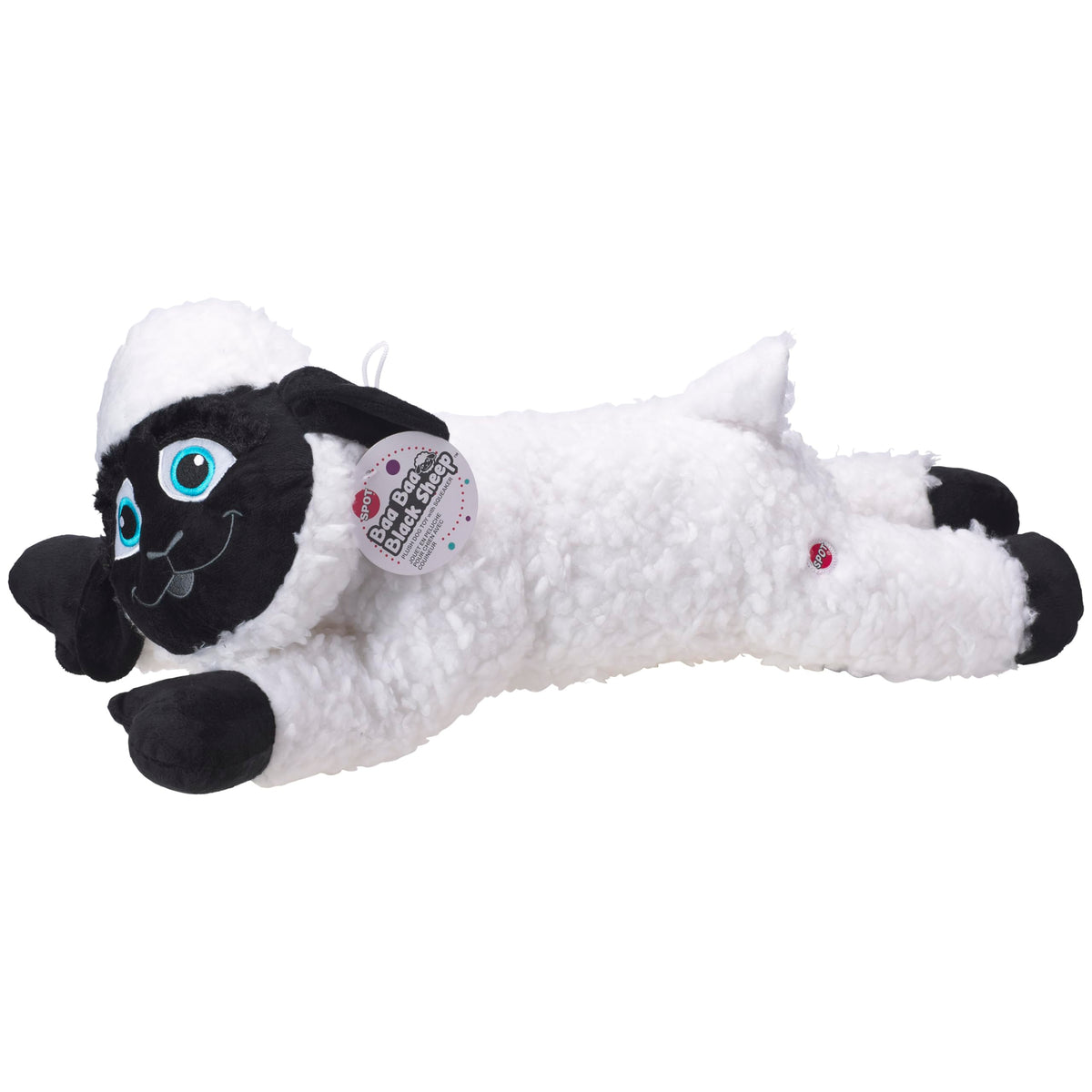 Spot Baa Baa Black Sheep plush toy front view—cuddly comfort for dogs.