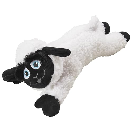 Spot Baa Baa Black Sheep lamb toy used for dog fetch and play sessions.