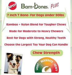 SPOT Bam-Bones Plus easy-grip design helps dogs hold steady during chewing.