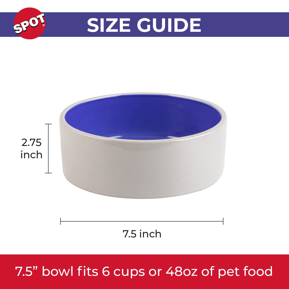 SPOT cuenco de 7,5 pulgadas, tamaño ideal para perros medianos y grandes.