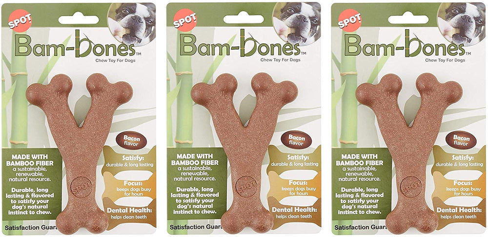 SPOT PET Toy DG Bon BACN5.25 closeup shows bamboo-fiber texture for durable chewing.