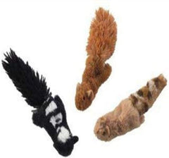 SPOT Skinneeez Bosque Ardilla: juguete felino suave sin relleno con aroma