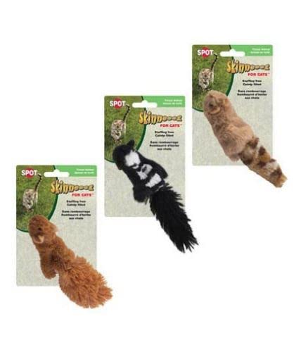SPOT Skinneeez Bosque Empaque Trio: conjunto de tres criaturas para gatos