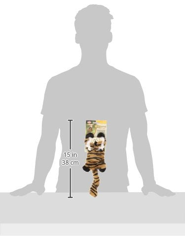 SPOT Skinneeez Flat Cat tiger squeak entices bites and curious play