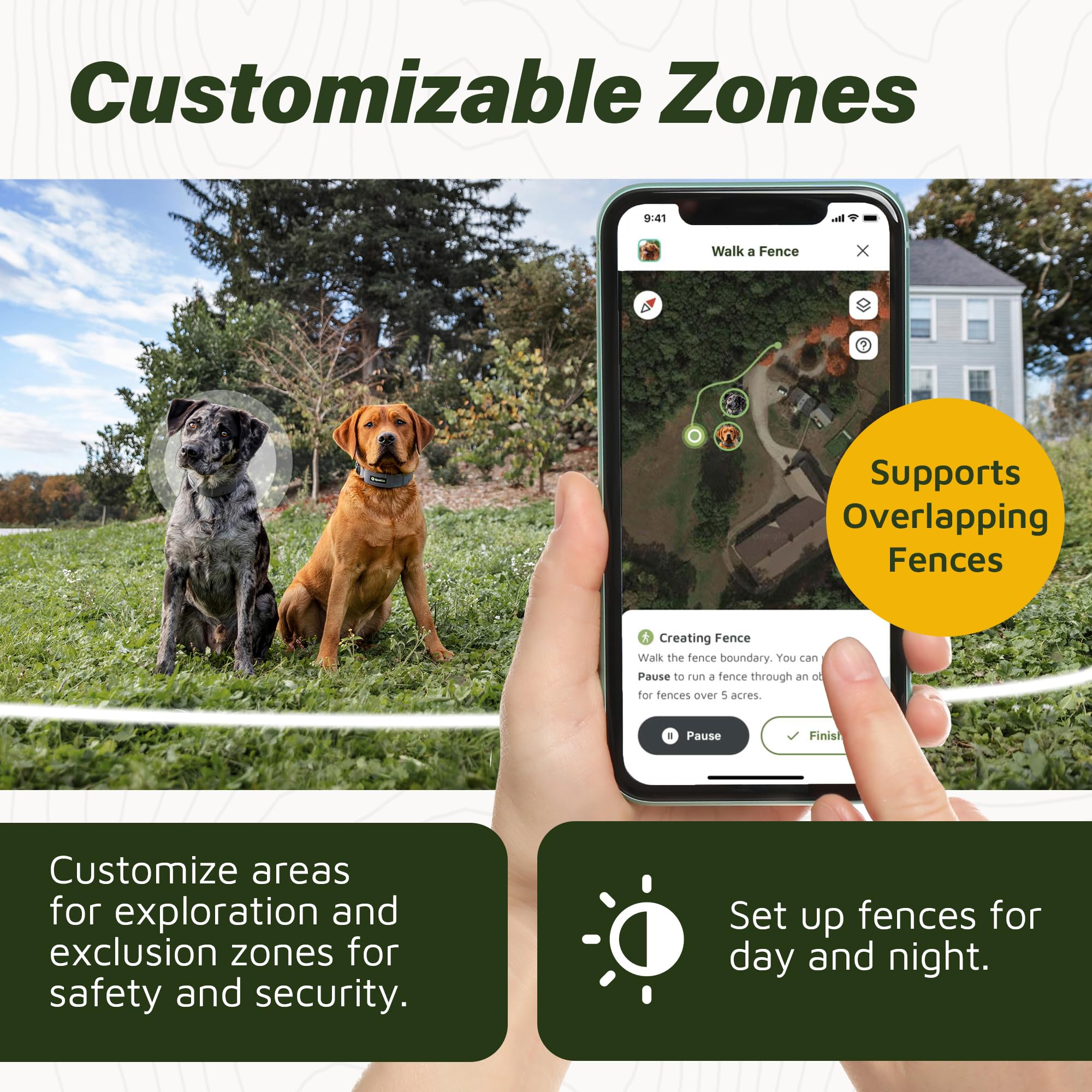 SpotOn boundary view map highlights precise fencing over large property areas