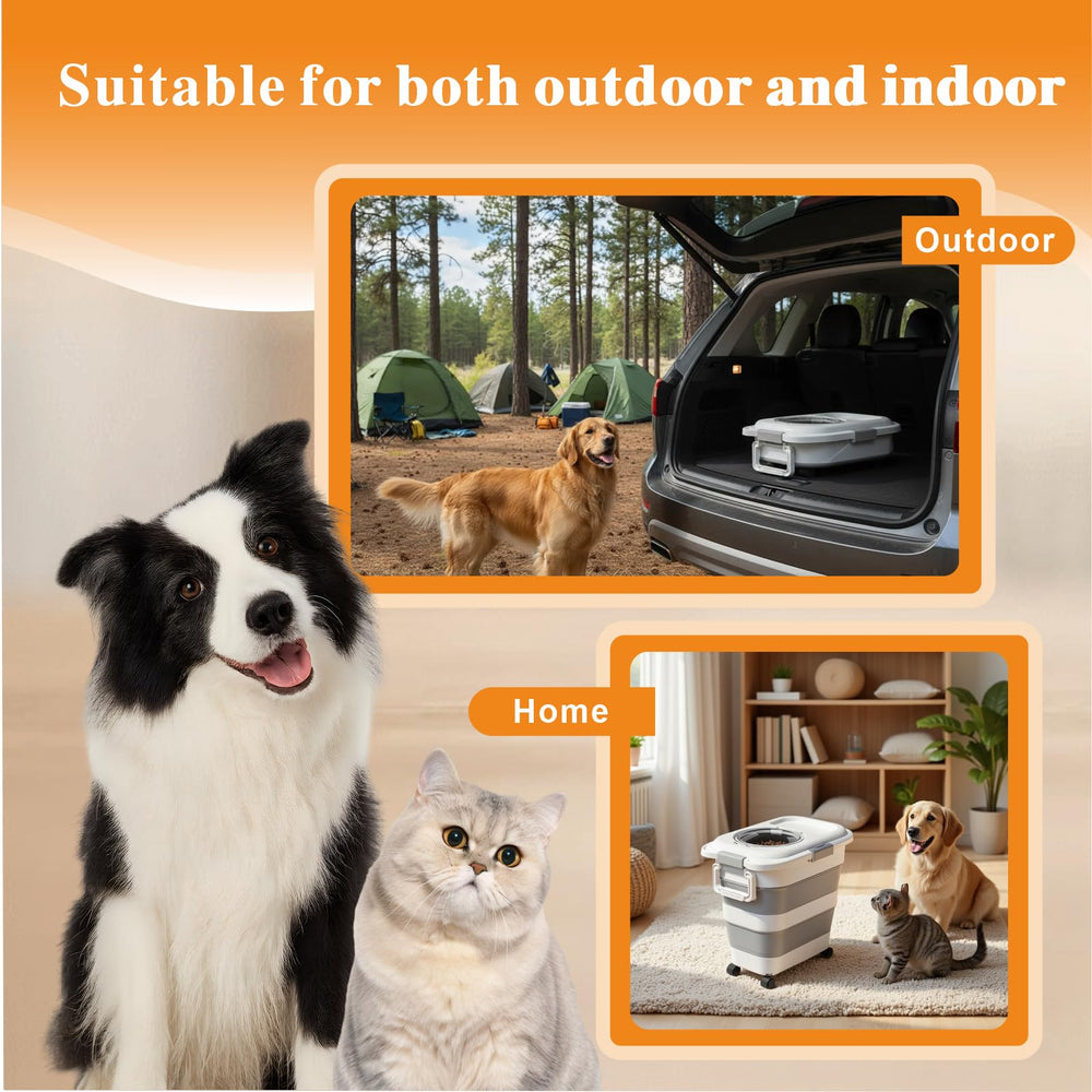 Sprbriolsm durable easy-clean pet-food storage suitable for cat and dog supplies.