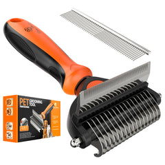 Spring Blossoms 2in1 dual-head grooming rake easing knots and tangles.