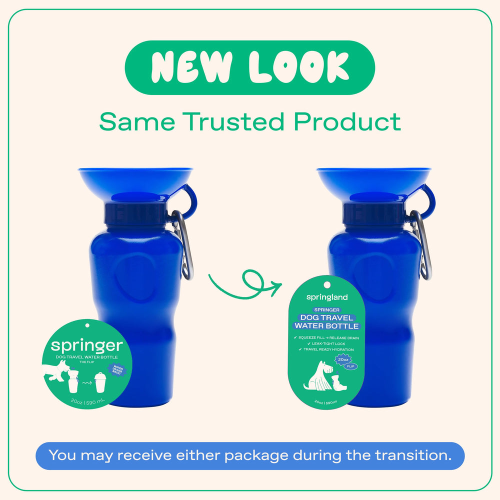 Springer by Springland indigo bottle packaging ready for gifting.