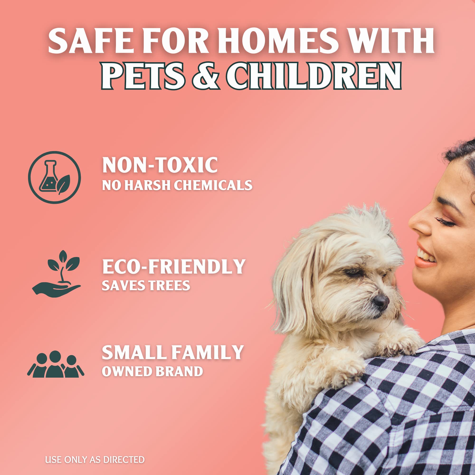 Sprinkle & Sweep pet-safe cleaner packaging emphasizes a safe at-home solution.
