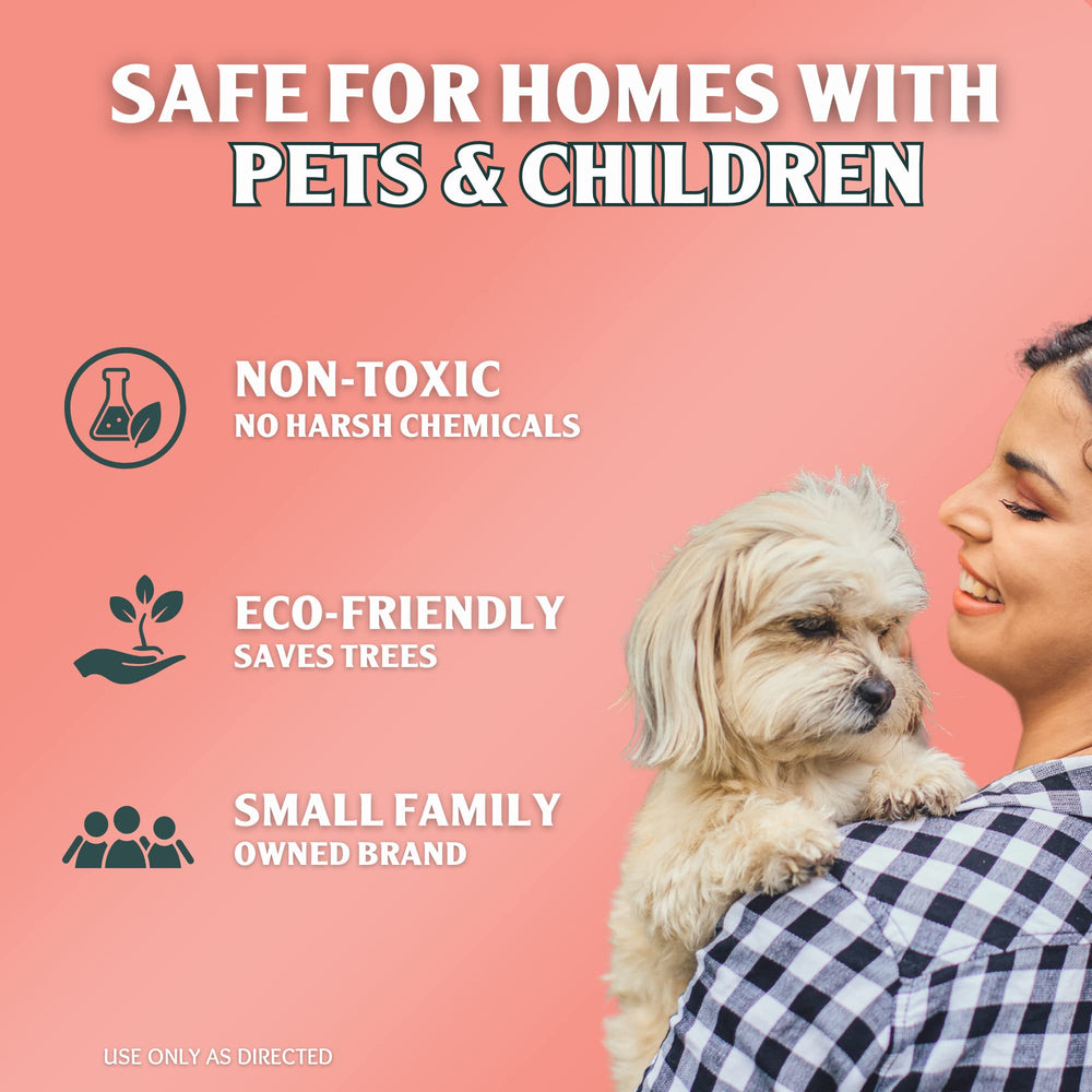 Sprinkle & Sweep pet-safe cleaner packaging emphasizes a safe at-home solution.