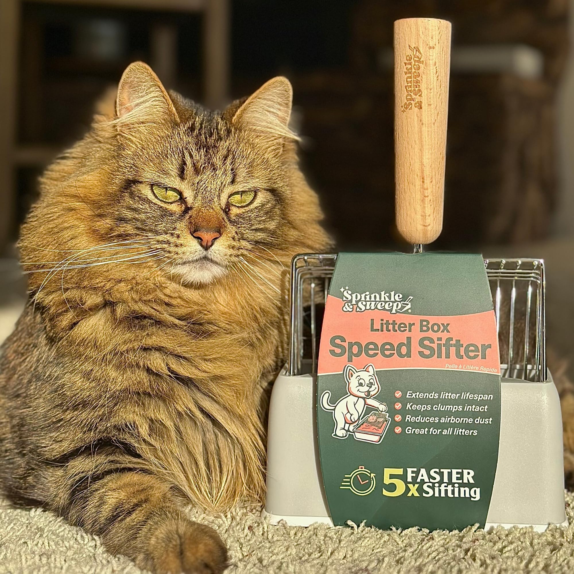 Sprinkle & Sweep universal litter compatibility works with all litter types for flexibility.