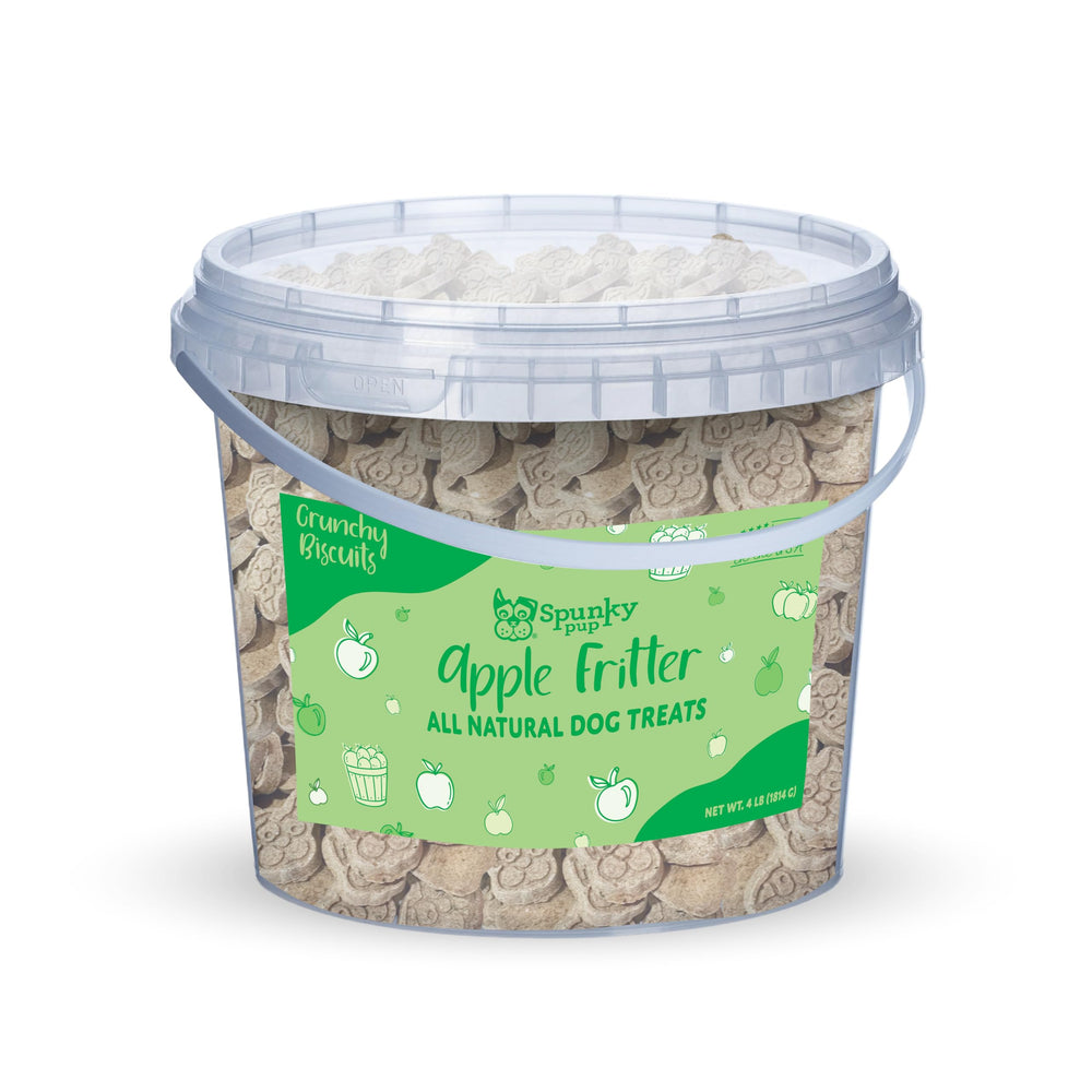 Spunky Pup Every Day Biscuit bucket image—4 lb resealable container for training rewards.