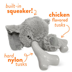 Spunky Pup Knucklehead horn-closeup showing dental texture for cleaner teeth during play.