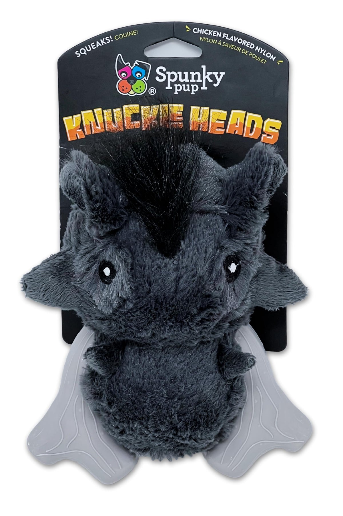Spunky Pup Knucklehead durable dog toy shown for heavy chewers during solo play