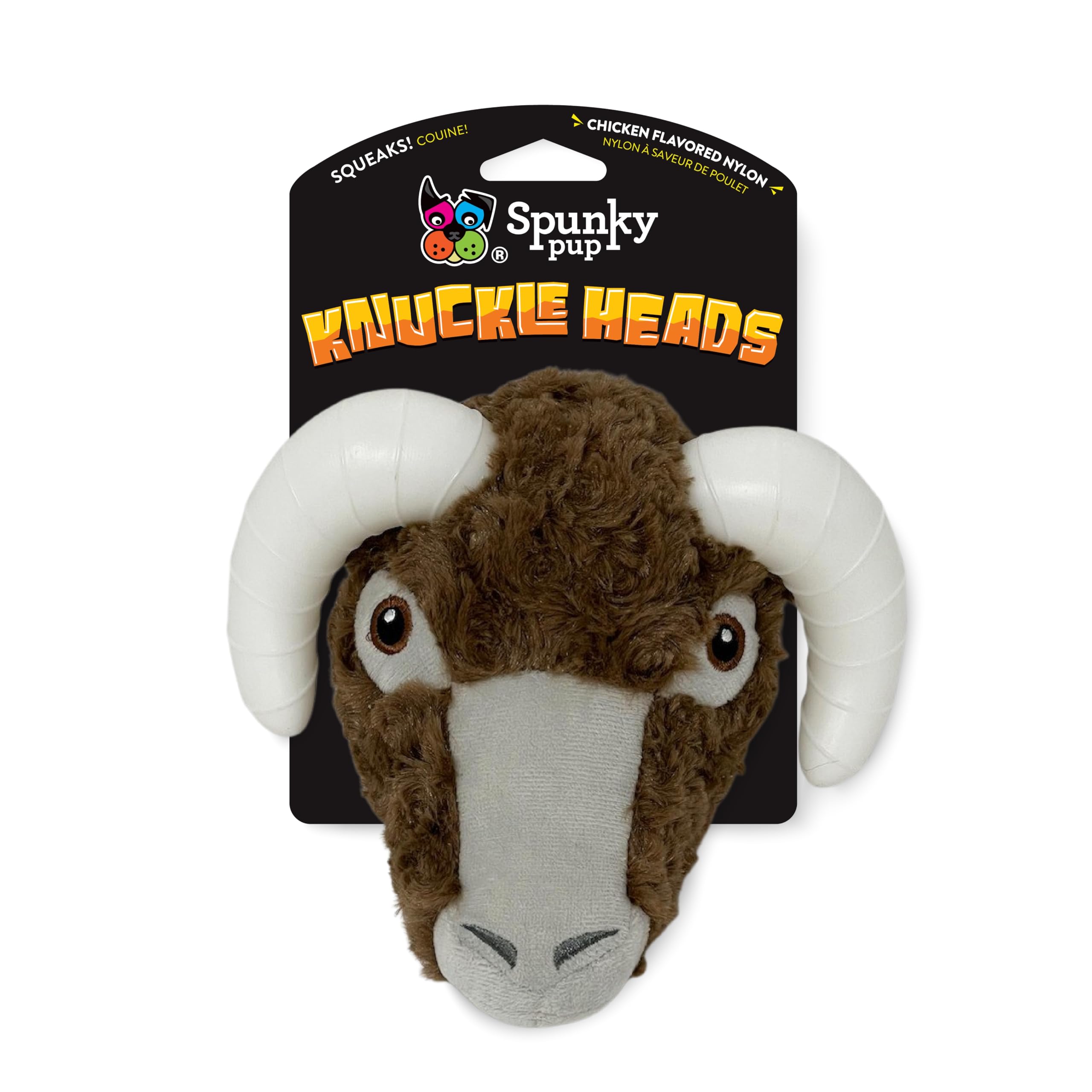 Spunky Pup Knucklehead durable toy with double stitching for aggressive chewers.