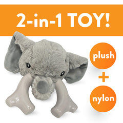 Spunky Pup Knucklehead built-in squeaker boosts interactive play and engagement.