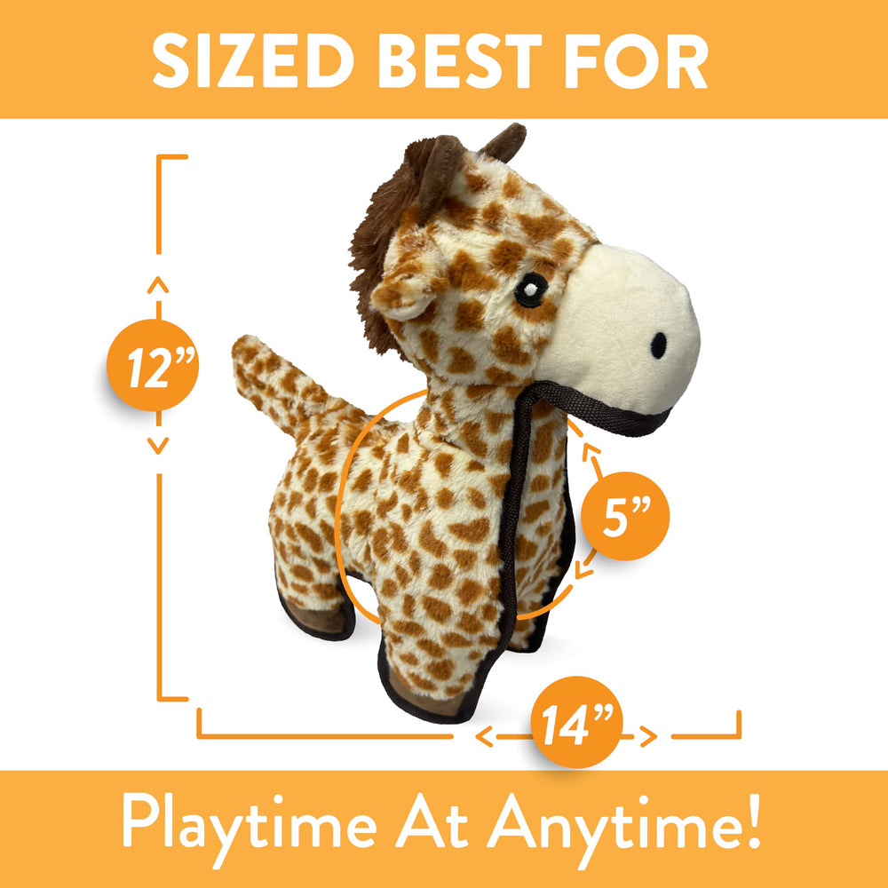 Spunky Pup MEGA Tough Plush Toy stitching close-up—rugged build for aggressive chewers