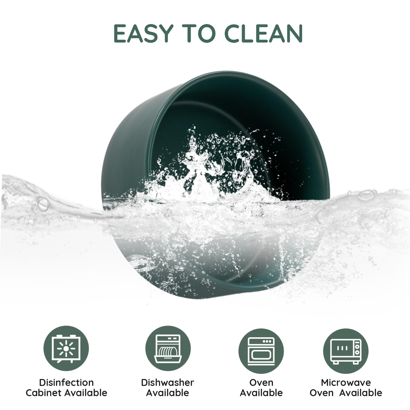 SPUNKYJUNKY ceramic bowl set is dishwasher-safe for quick weekly cleaning.