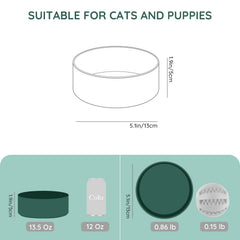 SPUNKYJUNKY ceramic bowl surface is easy to clean and wipe down after feeding.