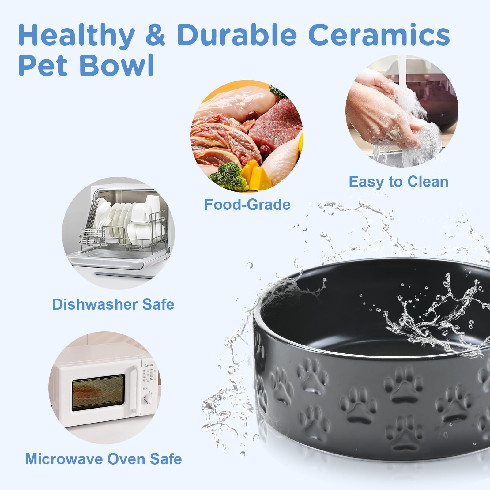 SPUNKYJUNKY 13.5 oz capacity fits kibble, wet food, or broth.