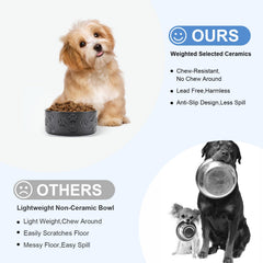 SPUNKYJUNKY heavy ceramic design minimizes tipping while feeding.