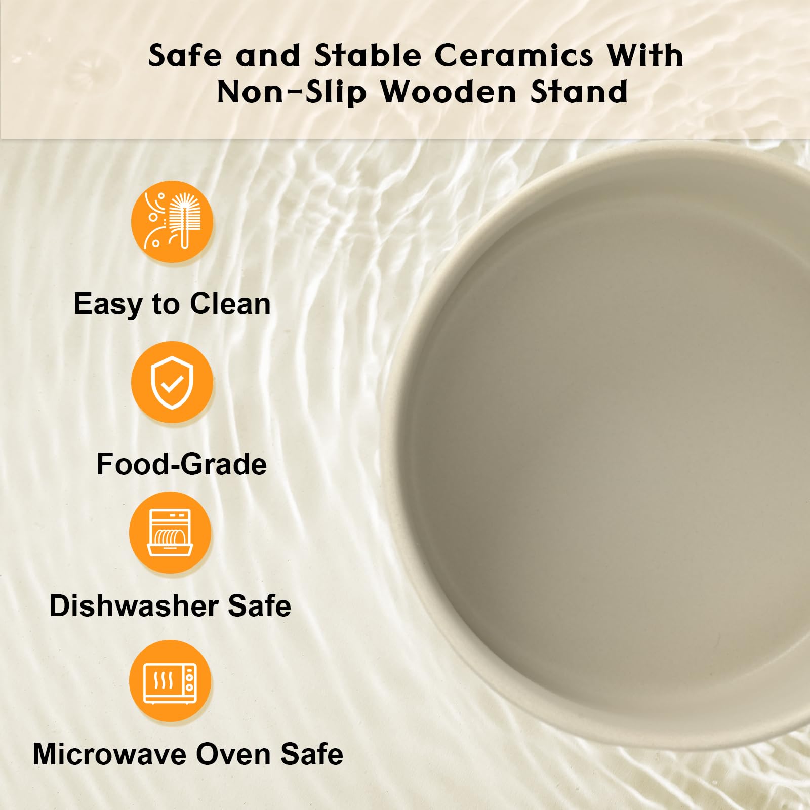 SPUNKYJUNKY two-bowl set works with dry and wet foods and snacks
